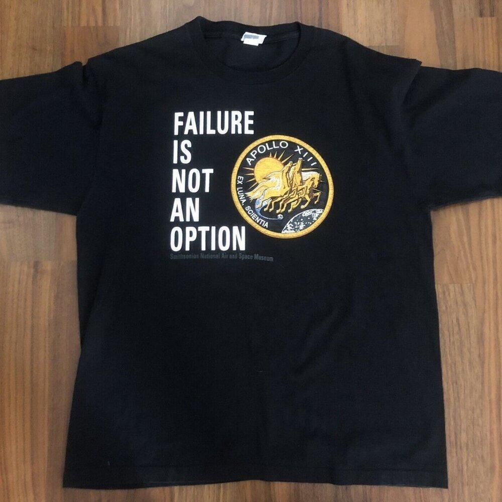 Smithsonian Apollo 13 T Shirt Failure Is Not An Option Graphic Retro Tee